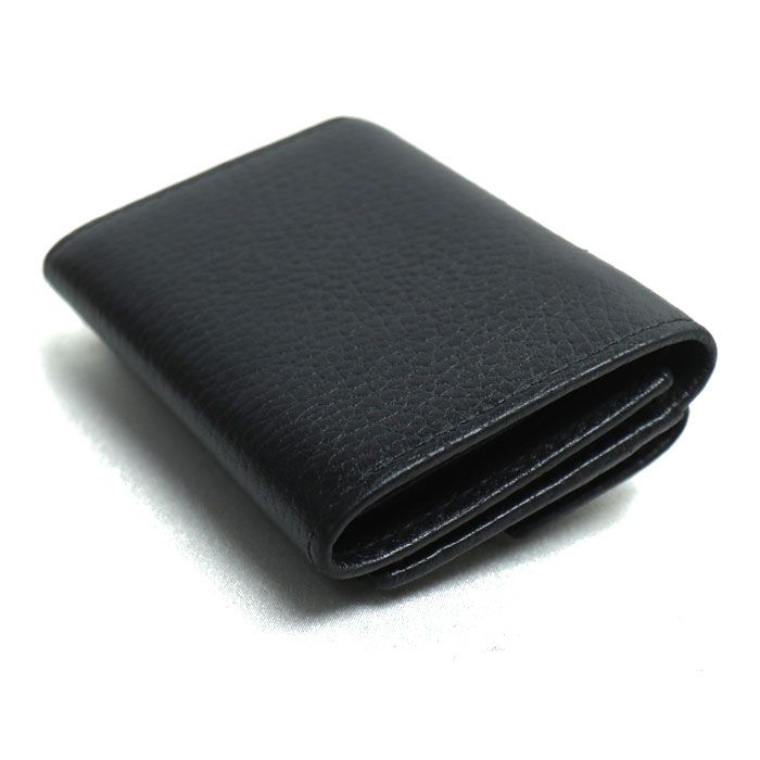 Gucci Petit Marmont Leather Wallet Trifold Wallet Black 523277 Ladies Preowned