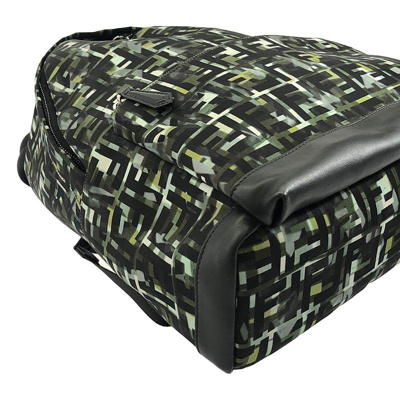 Fendi - Nylon Stamp Camouff Backpack - Nero+multi Silver - Men's