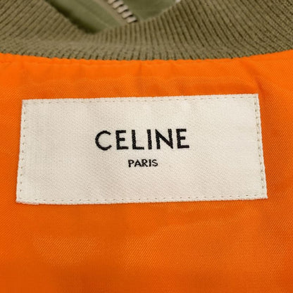 Celine - 2022aw - Cowhide Leather Cow Leather Nylon Twill Bi-material Bomber