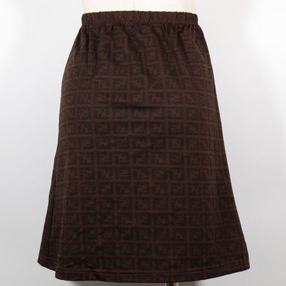 Fendi Zucca Nylon Brown Women's Mini Skirt