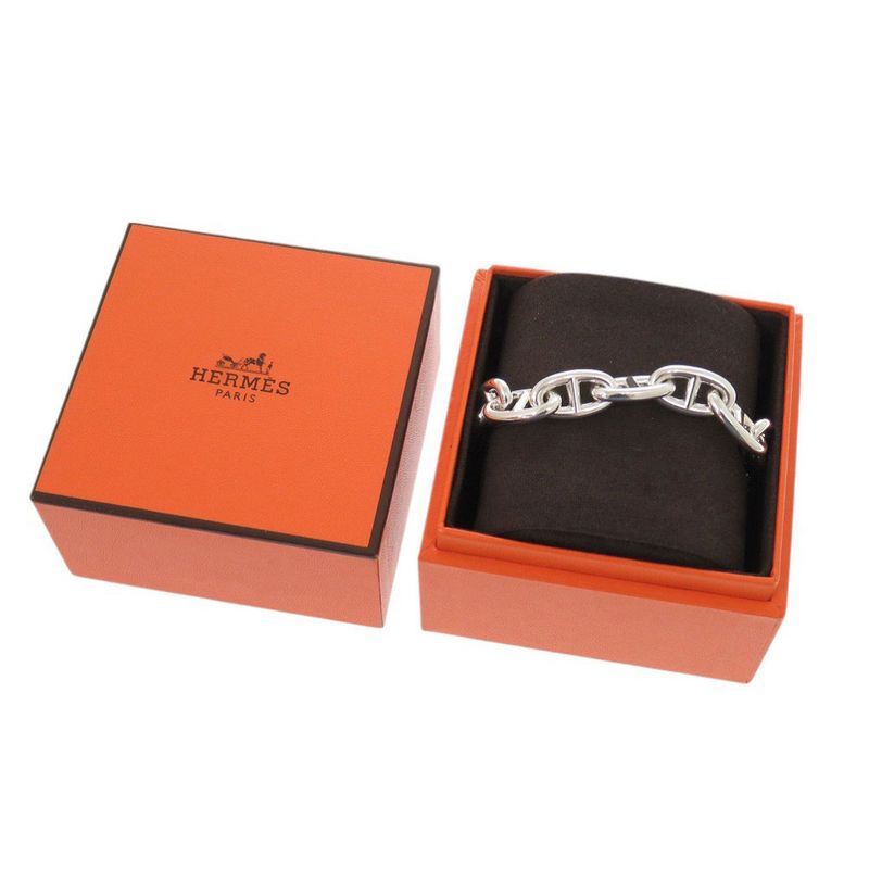 Hermes Chaine D'ancre GM 11 Frames Silver 925 Bracelet 0506 Hermes