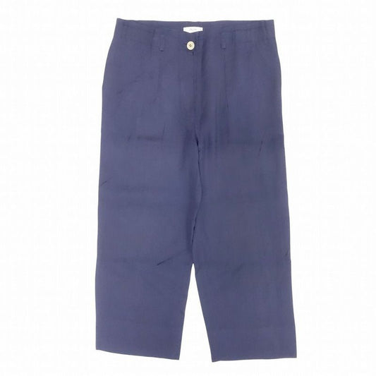 Vintage Old Celine French Silk Blend Wide Slacks Pants with Gold Buttons Size