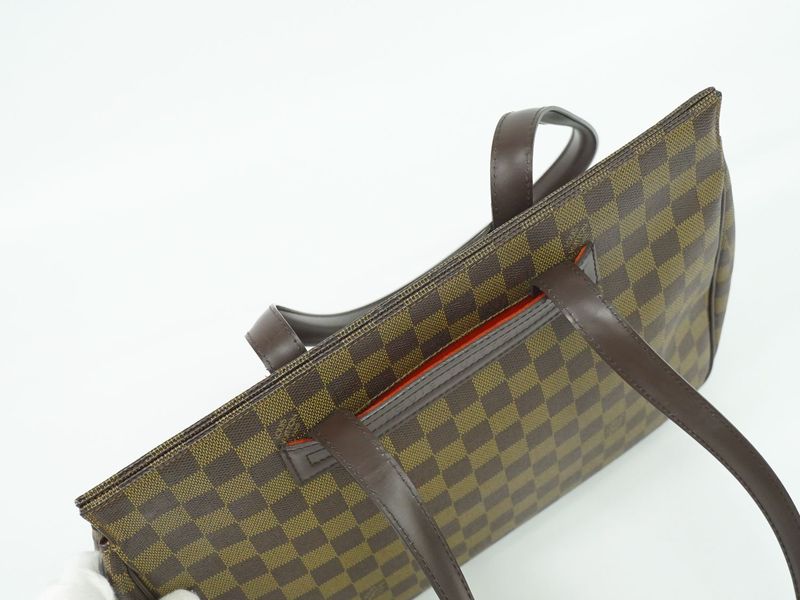 Authentic Louis Vuitton LV Parioli PM Damier Ebène Shoulder Bag Tote Bag Brown
