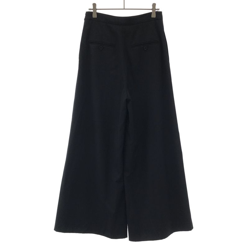 Celine Wool Wide Slacks Pants 2p426445k Black 36