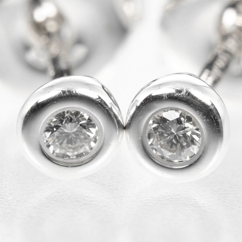 Tiffany & Co By-the-yard Silver 925 X Diamond Ladies 0.9g Earrings
