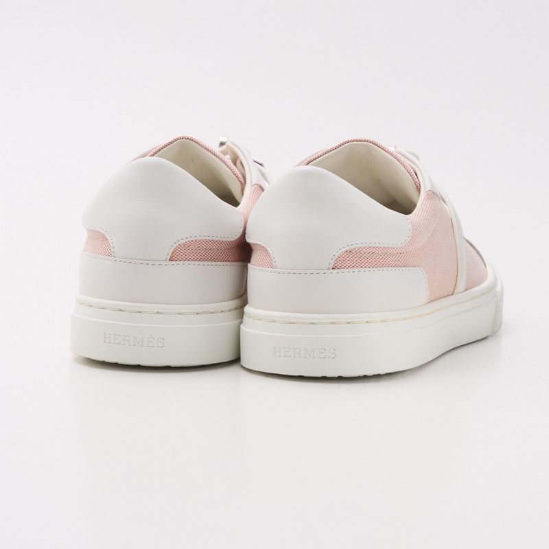 2022ssHermes Day Sneakers Size 36 Kelly Hardware Leather Canvas