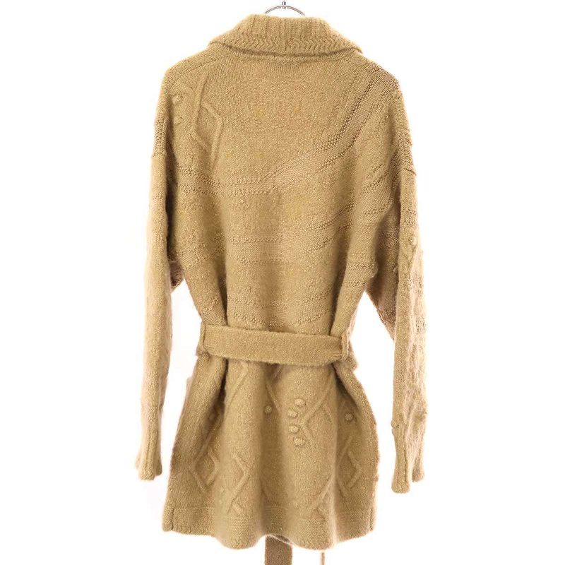 Chanel Shawl Collar Cashmere Gown Cardigan P74524k10901 Camel 36