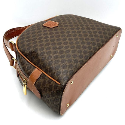 Celine Mc98/1 Macadam Handbag Vintage Retro Brown Pvc/leather Ladies Men