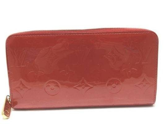 Louis Vuitton M91732 Ca3192 Zippy Wallet Long Wallet Vernis Red Enamel Ladies ▼