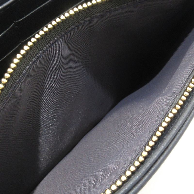 Dior/christian Dior Wallet - Black Chain Shoulder Leather