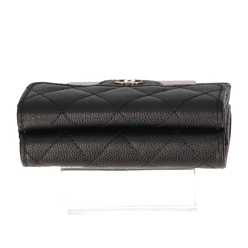 Chanel Classic Small Flap Wallet Ap0230 Caviar Skin Women Black