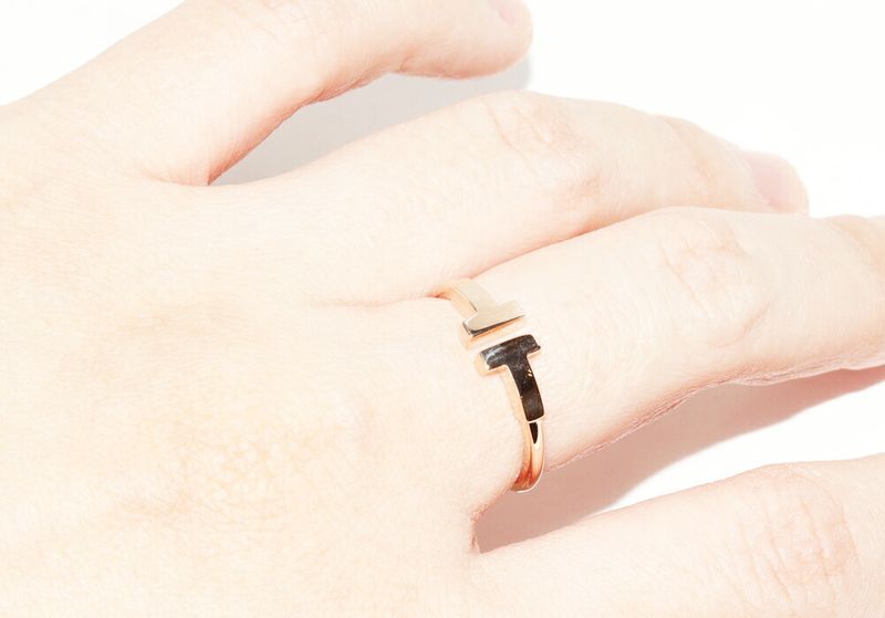 Tiffany & Co Rings 18K Pink Gold T-wire Ring