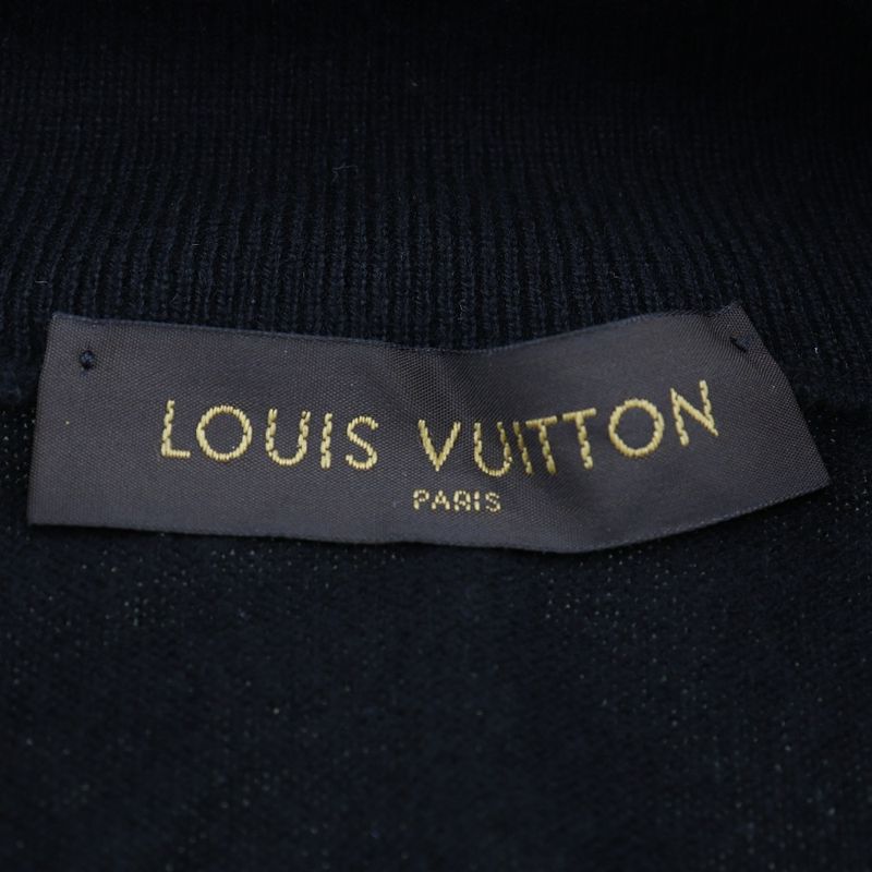 Louis Vuitton Cardigan Rm172q KC7 Han42w Cashmere Black Men's Knit