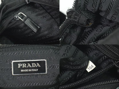 Authentic Prada Nylon Shoulder Bag Pochette Black Bag Pre-owned [follow-up