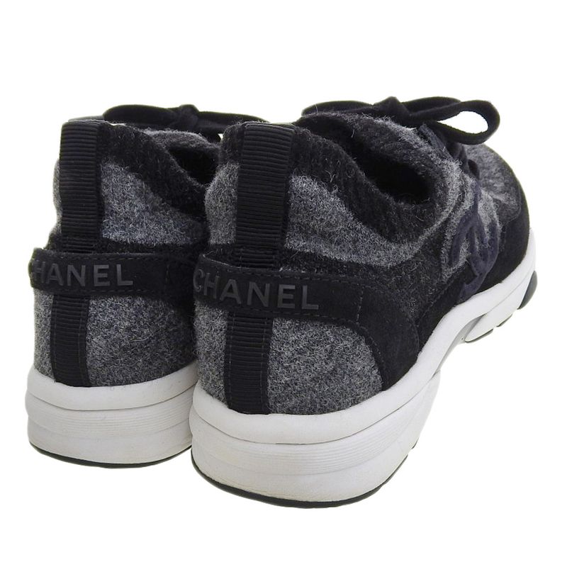 Super With Box Chanel 2023 Item G38750 Coco Mark Suede Socks Sneakers Shoes 38