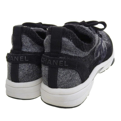 Super With Box Chanel 2023 Item G38750 Coco Mark Suede Socks Sneakers Shoes 38