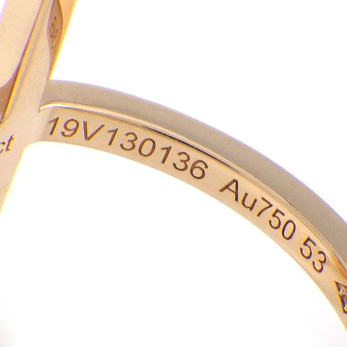 Hermes Ring Ever Chaine d'Ancre PM Half Eternity With Diamonds Total 025ct 18K