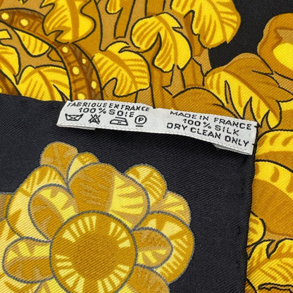 Hermes Carre 90 Armets En Panache Cavalry Helmet With Feather Decoration Black