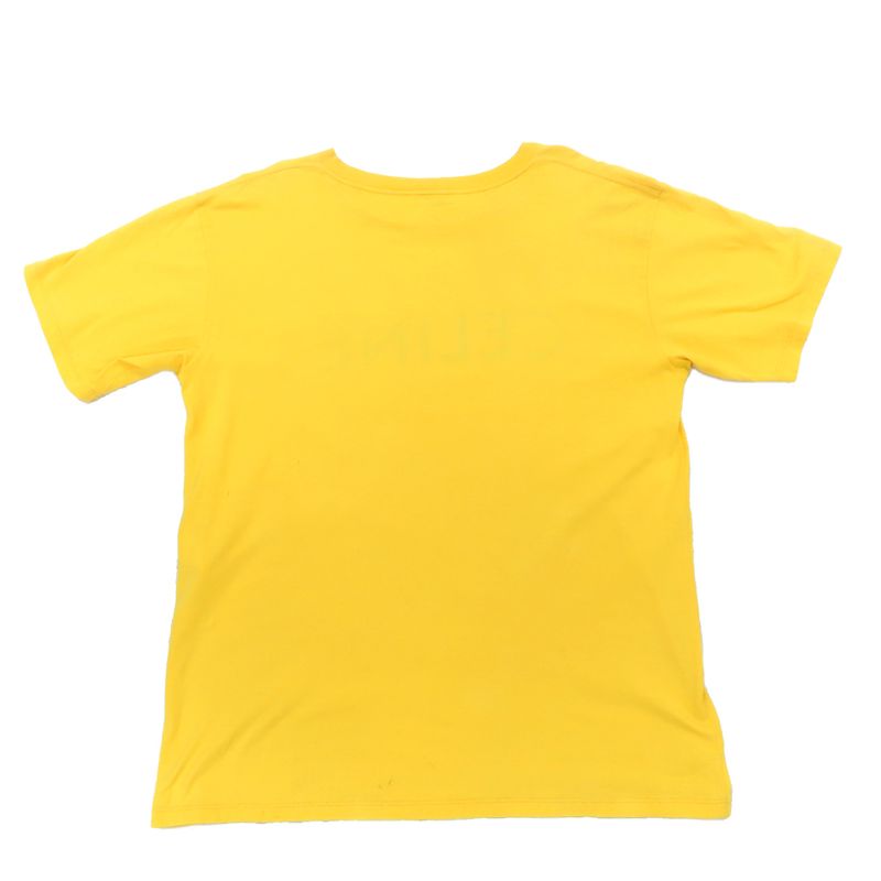 Celine Logo Print Loose Fit T-shirt Short Sleeve Yellow Women's S