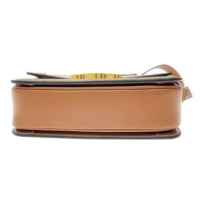 Celine Calf Triomphe Canvas Teen Shoulder Bag White 408594 Shoulder Bag