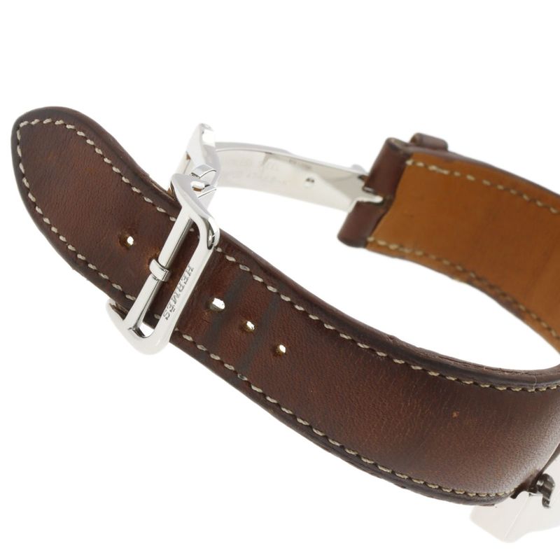 Hermes Hh2810 H Watch SS Leather Men's