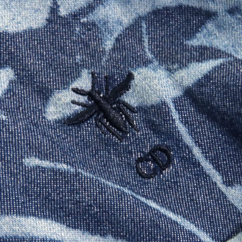 Christian DIOR 122v28a3389 100% Cotton BEE Embroidery Kimono-style Half-sleeved