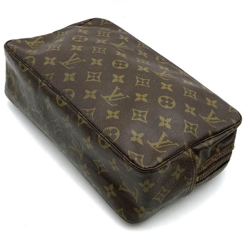 Louis Vuitton M47522 Trousse Toilette 28 Pouch Clutch Bag Brown Monogram Canvas