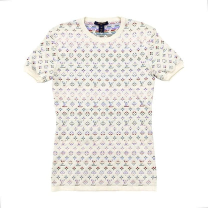 Louis Vuitton Short Sleeve Sweater Logo Monogram Knit Rw222b Tt9 Fnks99 XS Size