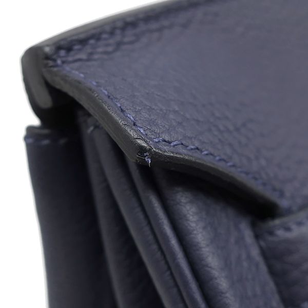 Hermes Handbag Birkin 35 Togo Blue Nuit Silver Hardware Navy Blue C Engraved