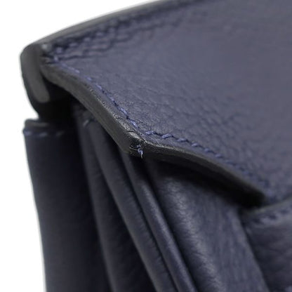 Hermes Handbag Birkin 35 Togo Blue Nuit Silver Hardware Navy Blue C Engraved