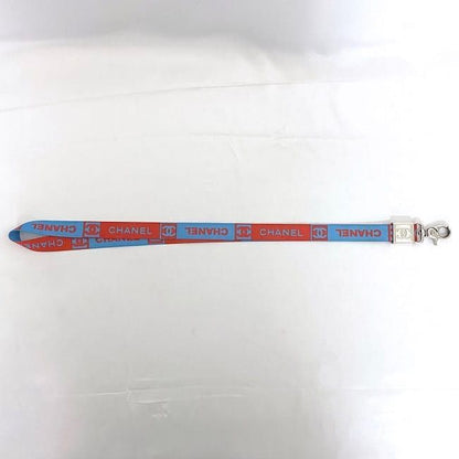 Chanel Neck Strap Blue Red Sport Ec20202 Excellent Condition