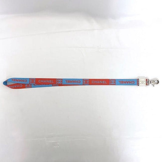 Chanel Neck Strap Blue Red Sport Ec20202 Excellent Condition