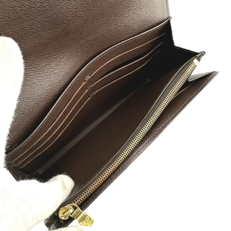 Louis Vuitton N63209 Damier Round Zipper Portefeuille Sarah Long Wallet Louis