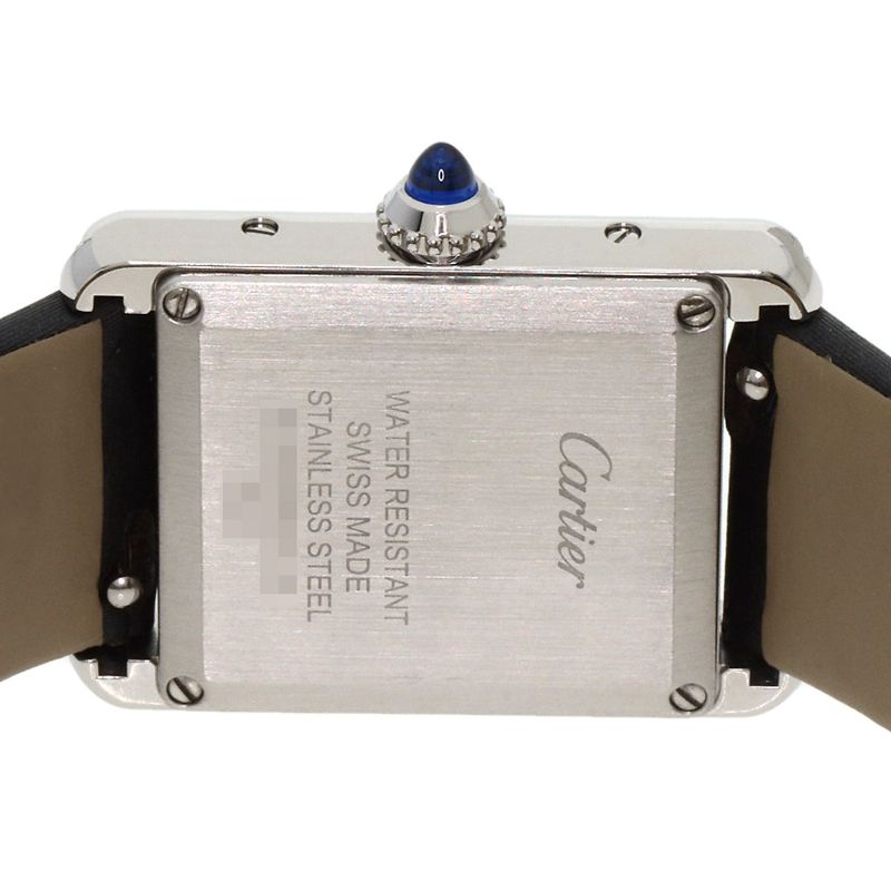 Cartier W4ta0016 Tank Mast De Cartier SM Wristwatch SS Leather Ladies