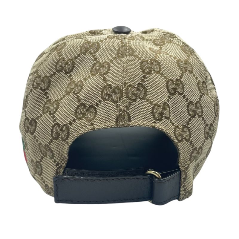 Gucci Men's Baseball Cap GG Canvas L Beige Hat