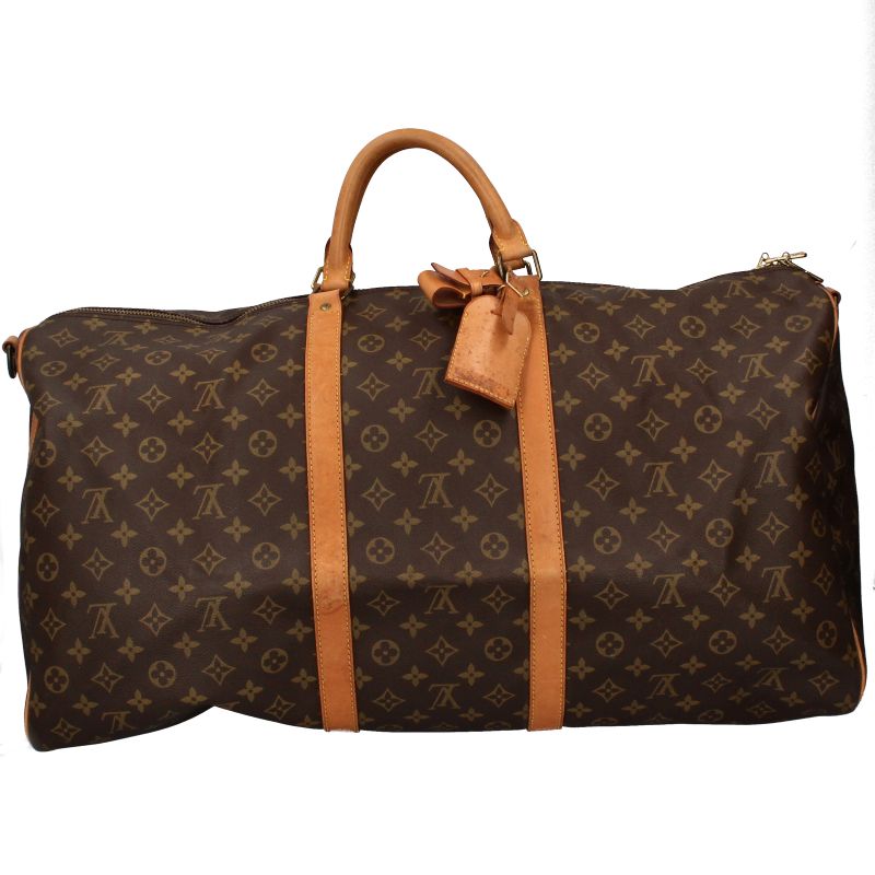 Louis Vuitton Keepall Bandoliere 60 M41412 Monogram Ladies Boston Bag Brown