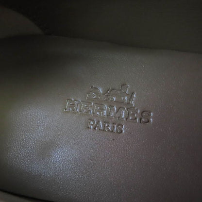 Hermes Moccasin Destin Silver Hardware Leather Loafer With Kelly Buckle White