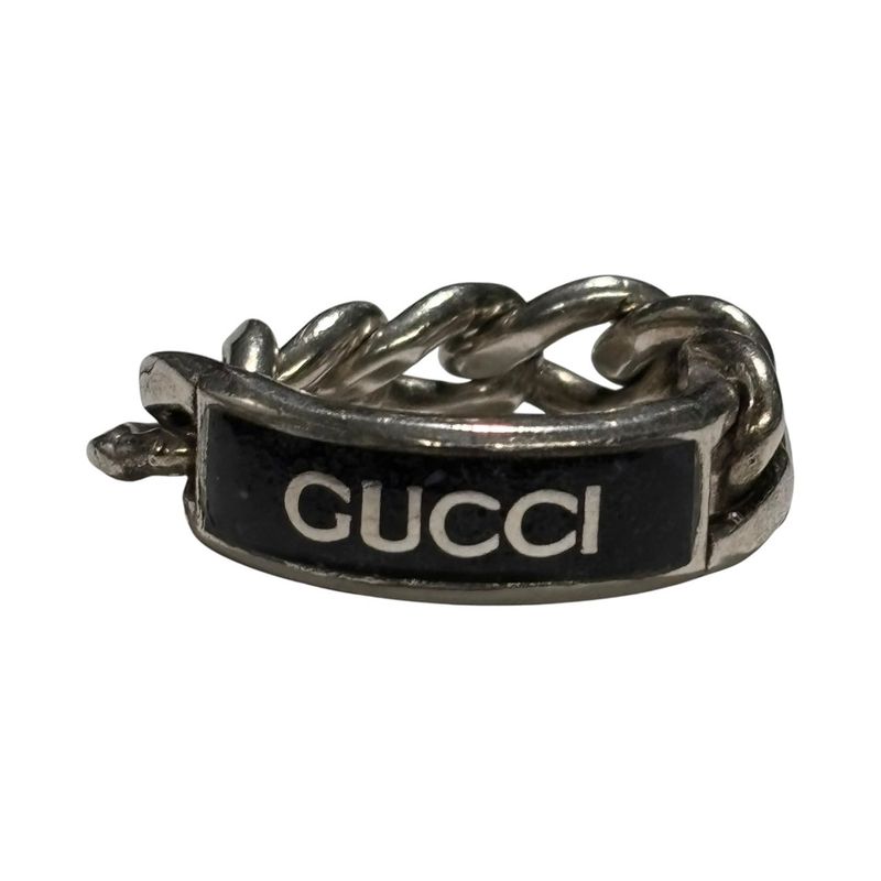 Gucci 925 Logo Plated Golmet Chain Ring 925 Logo Plated Golmet Chain Ring