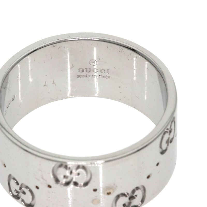 Gucci Icon Wide #15 Ring - 18K White Gold Ladies
