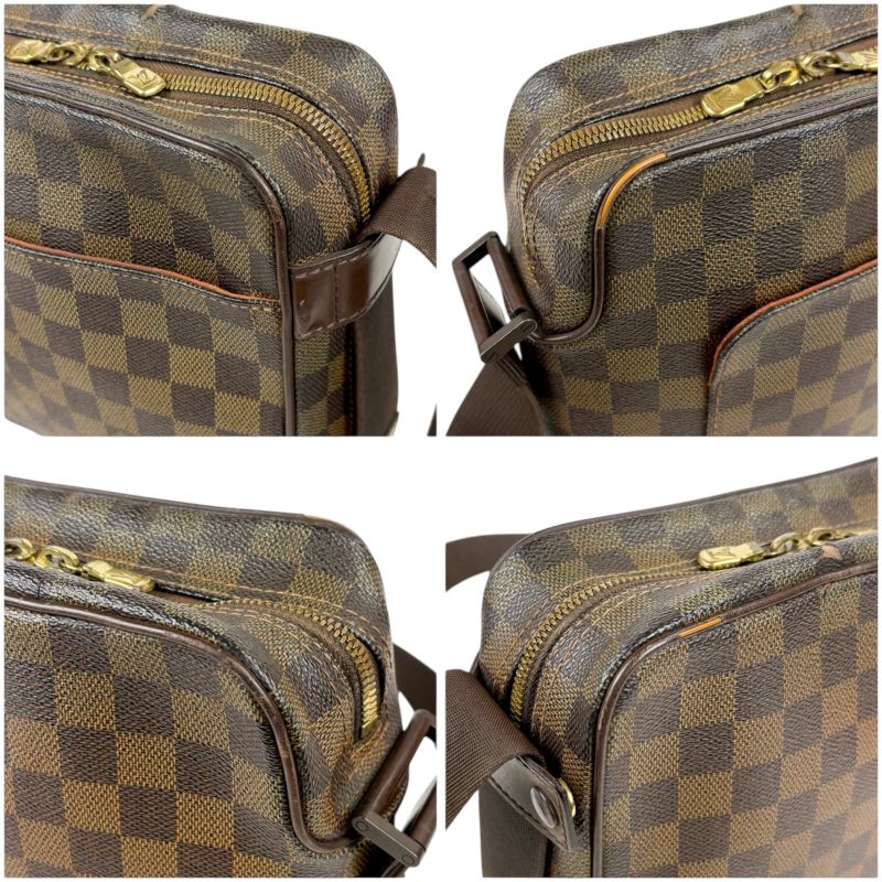 Louis Vuitton Shoulder Bag Olaf PM Damier Leather Ebène Brown Crossbody Bag