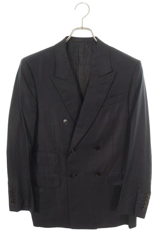 Gucci 255455 Z4373 Peaked Lapel Double Jacket Men's 46
