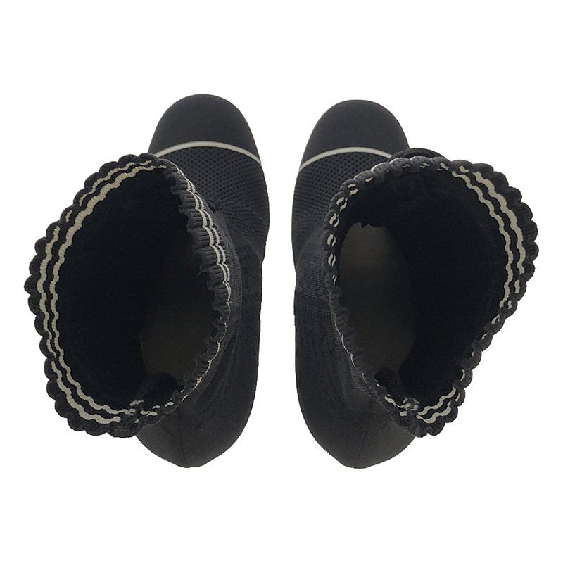 Fendi Rococo Heeled Sock Boots - Women's - 35 - Black