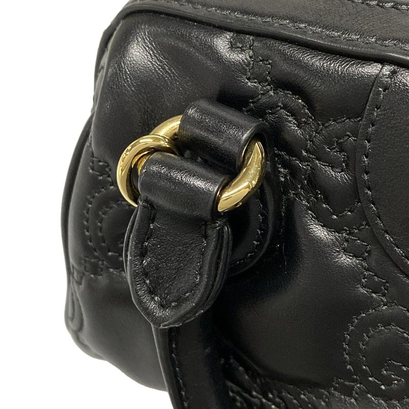 Gucci Ggmatelasse 702251 Black Chain Shoulder/mini Bag Leather