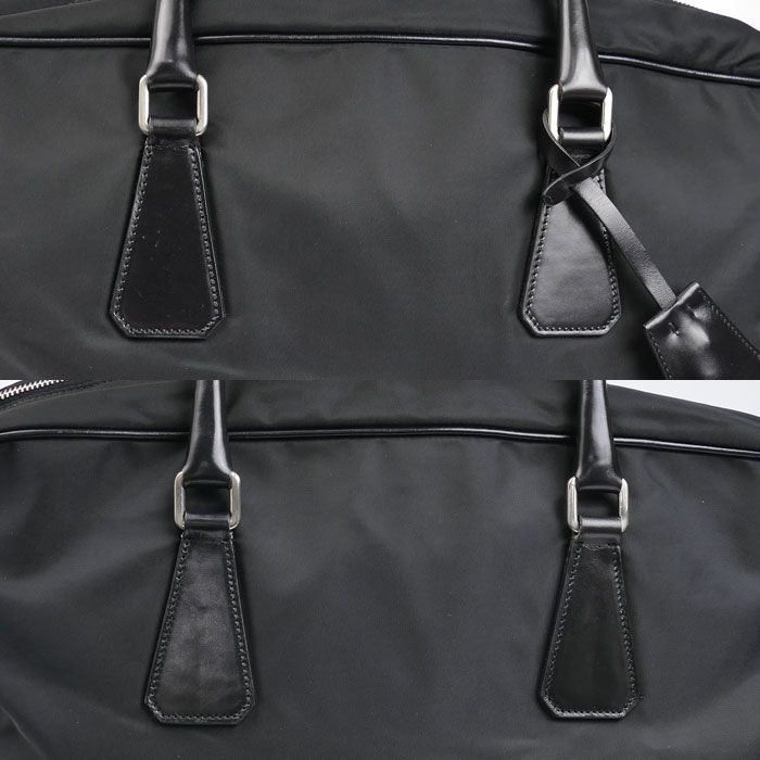 Prada Tessuto Travel Briefcase Black Vs0067 Men's Preowned