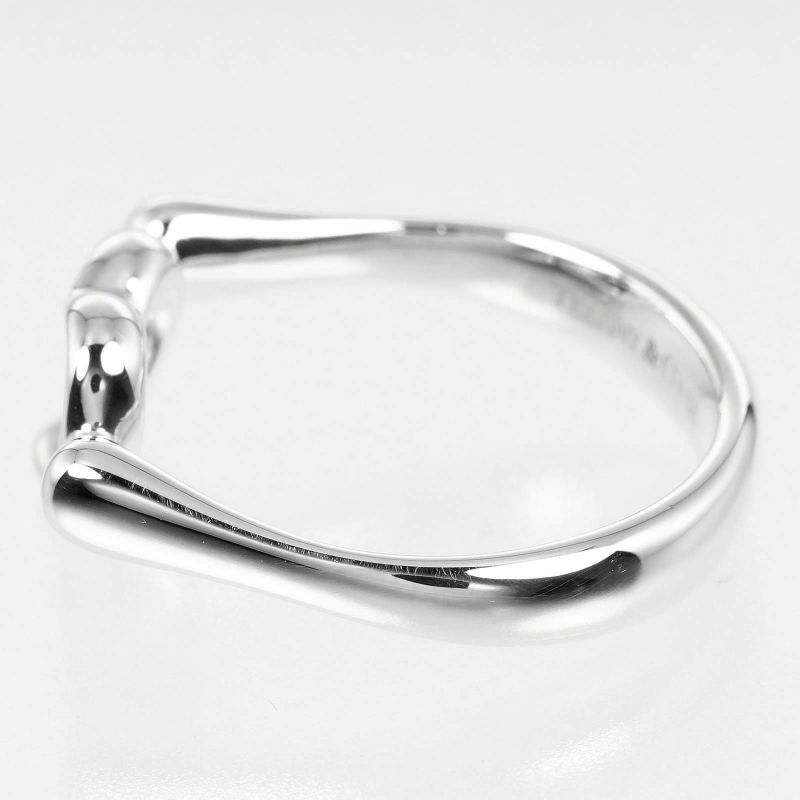 Tiffany & Co Open Heart Silver 925 Size 8 Ladies 2.5g Ring