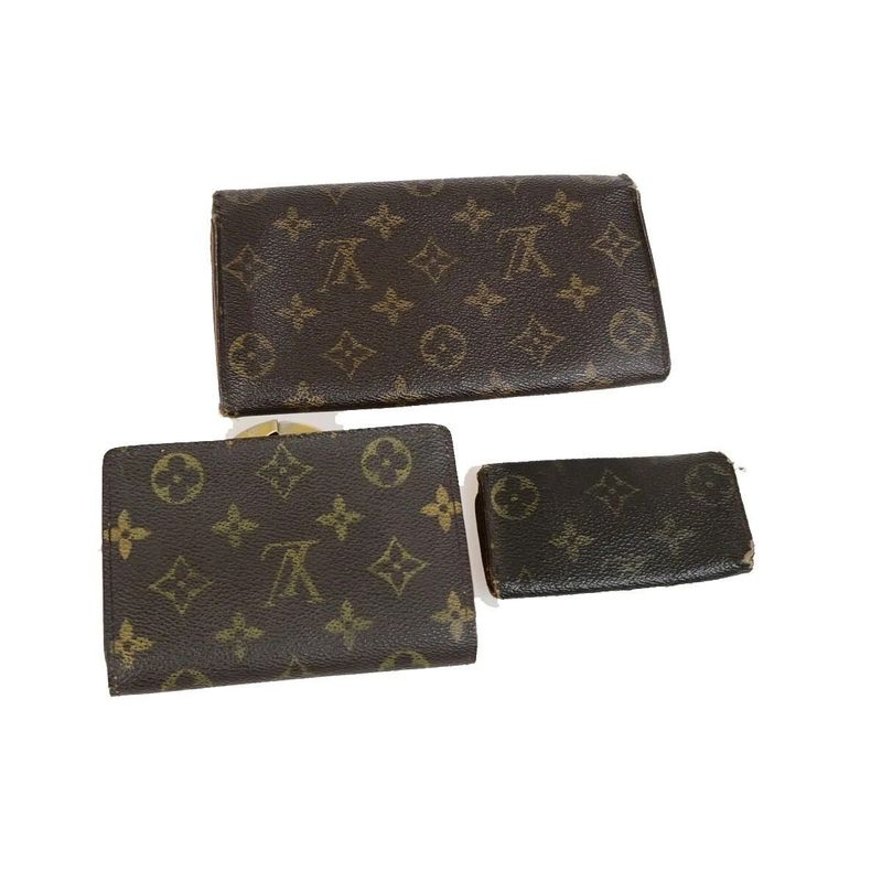 Louis Vuitton Wallet Key Case Set Of 3 Monogram 68ka468