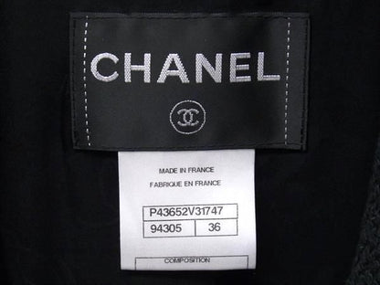 Chanel P43652v31747 Coco Mark Cotton Setup Jacket Skirt Size 34 36