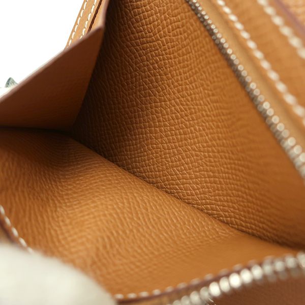 Hermes Bifold Wallet Bearn Compact Vaux Epson Gold Silver Hardware Never Used