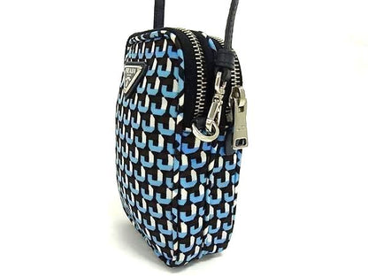 Prada Tessuto Nylon And Saffiano Leather Shoulder Bag Crossbody Light