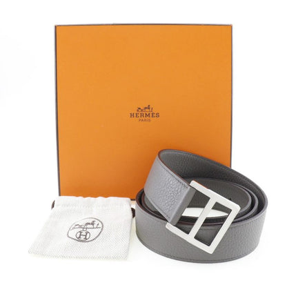 Hermes Serie Taurillon Clemence Etang Gray A Men's Belt